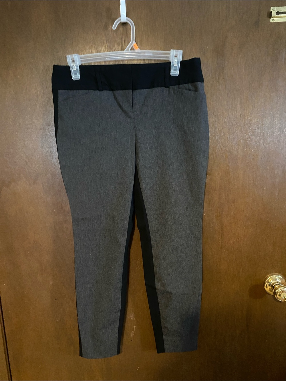 The Limited- Exact Stretch-Stylish Two-Tone Pants - Gray & Black